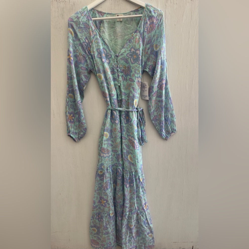 Billabong Daring Heart Floral Maxi Dress M/10 NWT - Picture 5 of 9